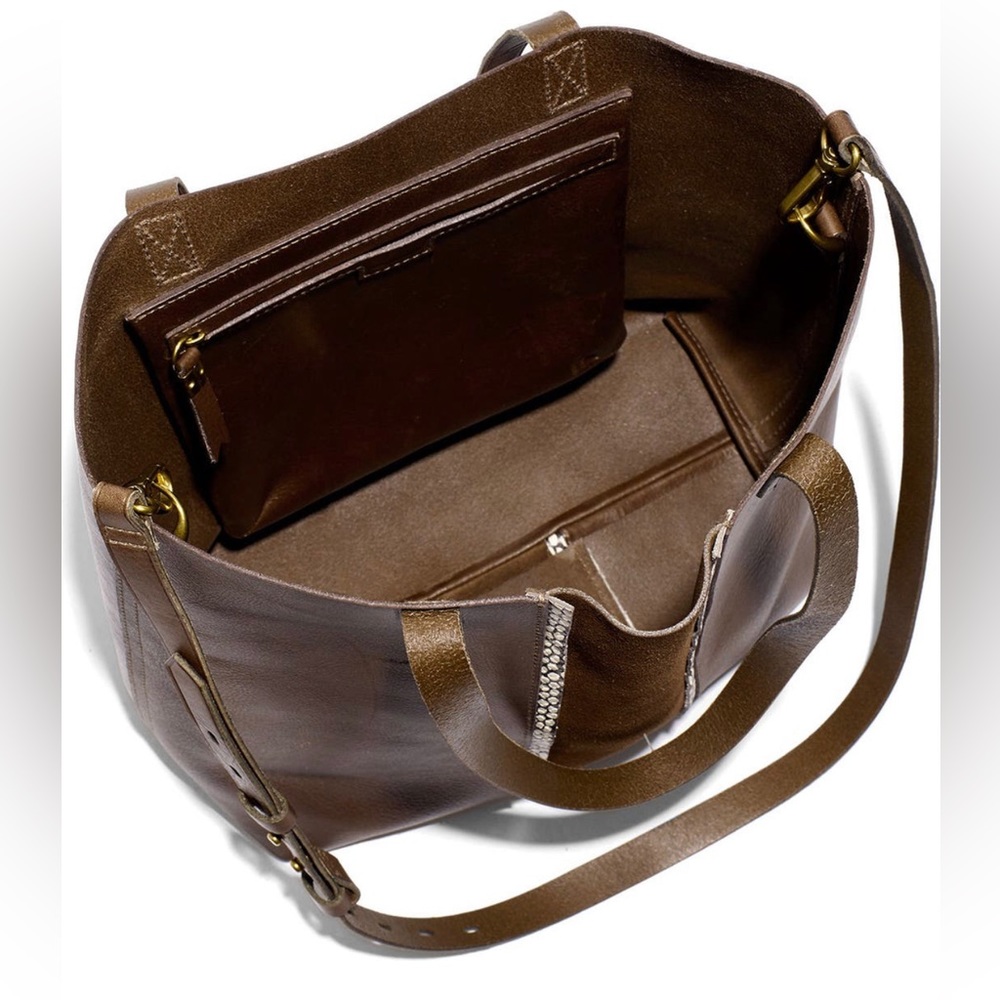Madewell The Suede Inset Edition Medium Transport Tote - Picture 3 of 4
